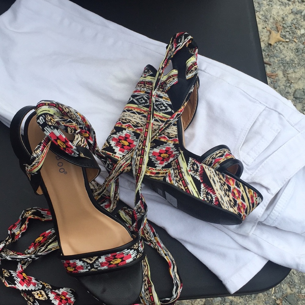 Multi colored Wedge Heels